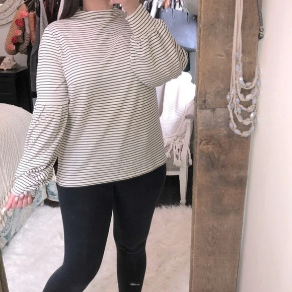 Ann Taylor large striped long sleeve top - Picture 1 of 5